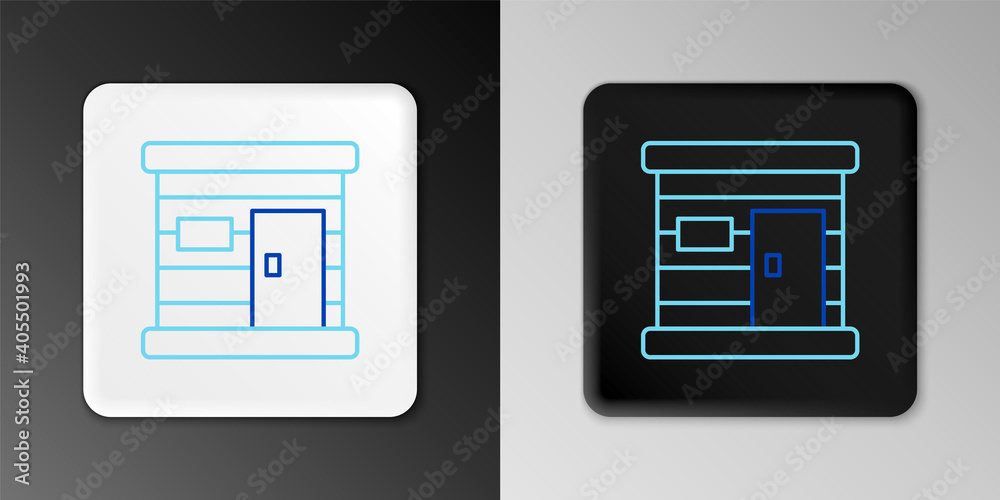 Line Sauna wooden bathhouse icon isolated on grey background. Heat spa relaxation therapy bath and hot steam healthcare, relax therapy. Colorful outline concept. Vector. Line Sauna wooden bathhouse icon isolated on grey background. Heat spa relaxation therapy bath and hot steam healthcare, relax therapy. Colorful outline concept. Vector.