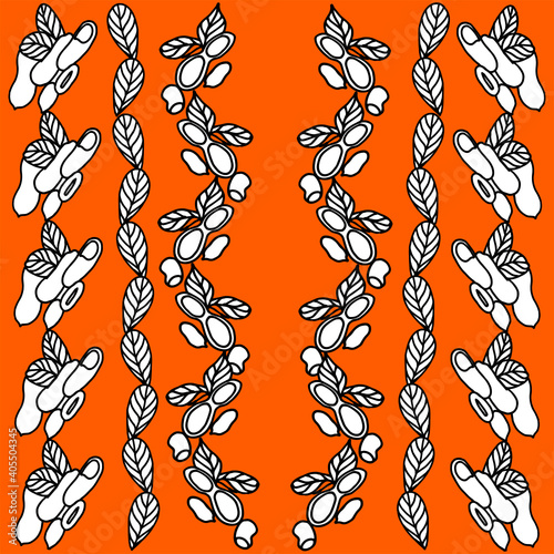 peanuts, peanuts, peanut leaves, peanuts in the skin, healthy and tasty peanut butter, pattern, doodle, set, vector, illustrator, print on fabric, print cards, print on a phone case, on packaging, pos