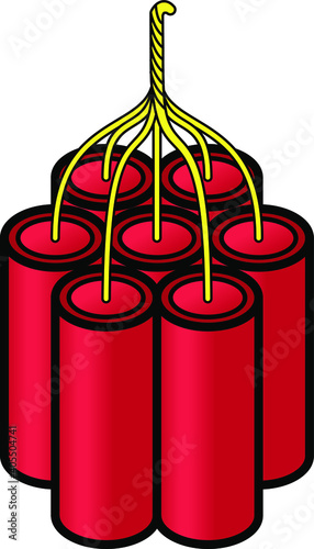 A bundle of dynamite or firecrackers.