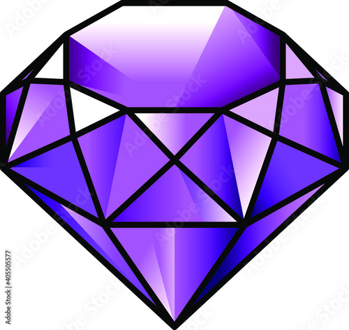 Gem stone - purple tourmaline.