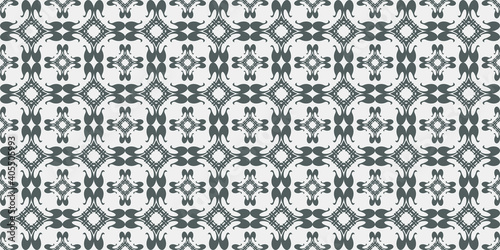 Black and white background pattern in vintage style. Seamless wallpaper texture. Vector graphics