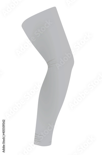 Grey leg support. vector illustration
