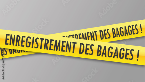 Logo enregistrement des bagages.