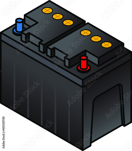 A lead acid battery.