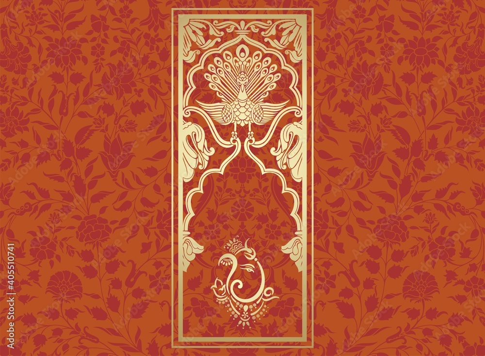 Ganesha, wedding card, royal Rajasthan, India Ganesha, wedding card, royal Rajasthan, India
