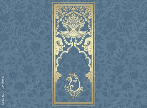 Ganesha, wedding card, royal Rajasthan, India	