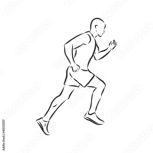Vector illustration. Illustration shows a athlete. Running man. Sport. Athletics. running man vector sketch illustration