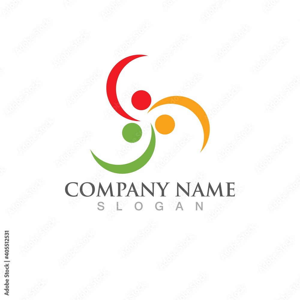 Community, network and social icon Community, network and social icon