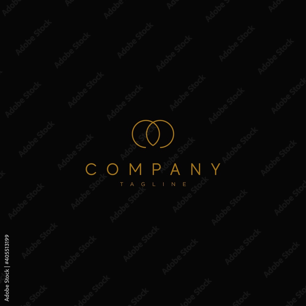 luxury and elegant design initial letter M 1