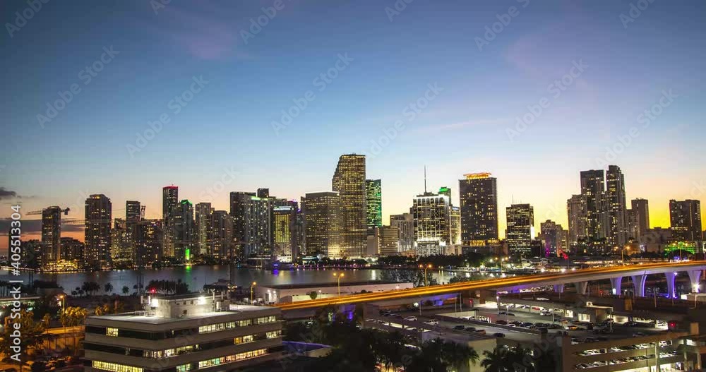 Downtown Miami Sunset Timelapse From A Cruise Ship Downtown Miami Sunset Timelapse From A Cruise Ship