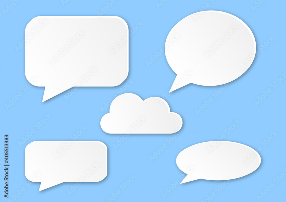 Blank empty speech bubble vector icon in flat style. Dialogue box on white isolated background. Speech message business concept. Blank empty speech bubble vector icon in flat style. Dialogue box on white isolated background. Speech message business concept.
