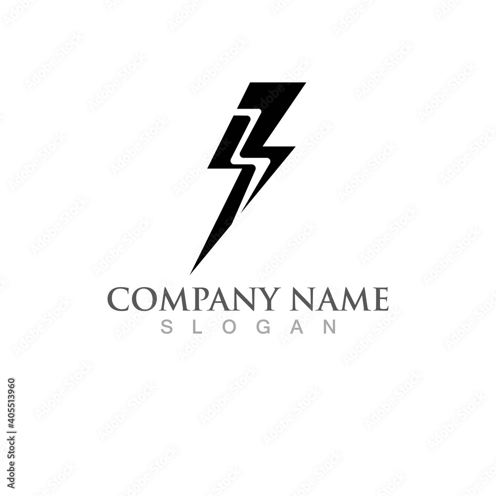 Thunderbolt  Logo Template vector icon