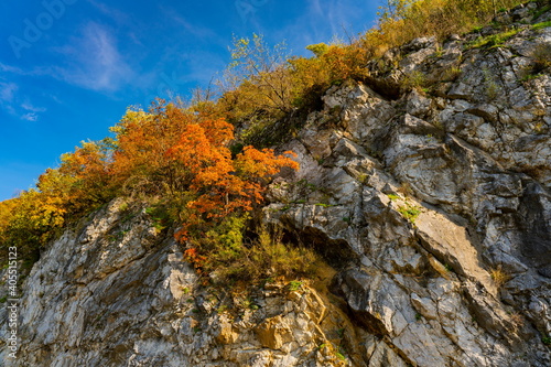 Danube gorge in Djerdap on the Serbian-Romanian border