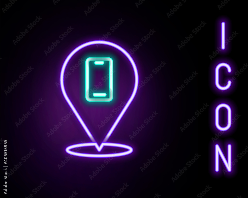 Glowing neon line Phone repair service icon isolated on black background. Adjusting, service, setting, maintenance, repair, fixing. Colorful outline concept. Vector. Glowing neon line Phone repair service icon isolated on black background. Adjusting, service, setting, maintenance, repair, fixing. Colorful outline concept. Vector.