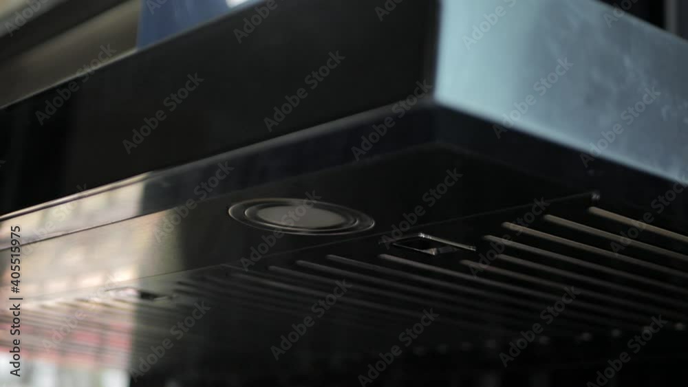 Lamp of cooker hood was tested to open and close. This clip was shot in real light. Lamp of cooker hood was tested to open and close. This clip was shot in real light.
