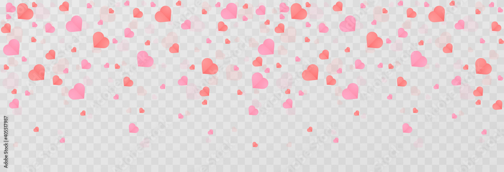 Vector confetti made from hearts. Hearts fall from the sky on an isolated transparent background. Heart, confetti png. Valentine's Day. Vector confetti made from hearts. Hearts fall from the sky on an isolated transparent background. Heart, confetti png. Valentine's Day.