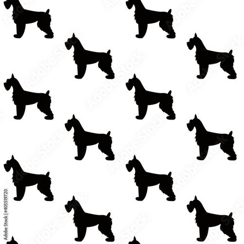 silueta de schnauzer