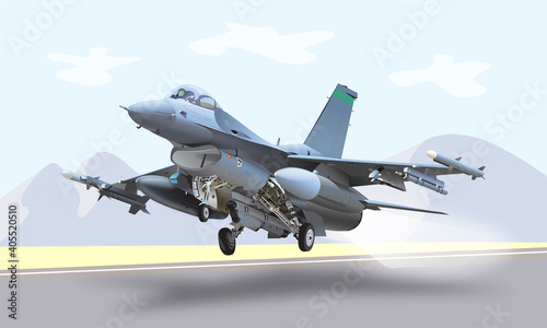 Fighter Jet Illustration