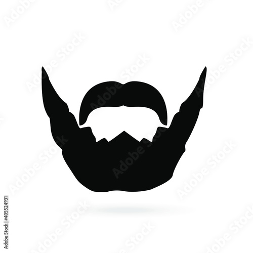 beard icon on a white background, vector illustration