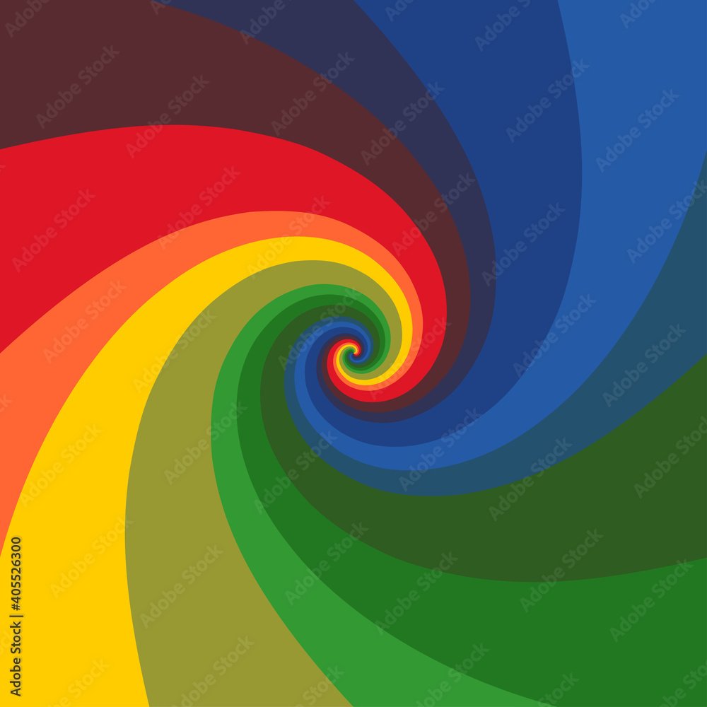 Fototapeta premium Colorful spiral background. Vector illustration