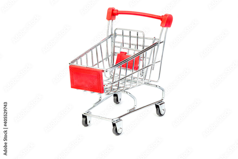 Shopping cart isolated on a white background