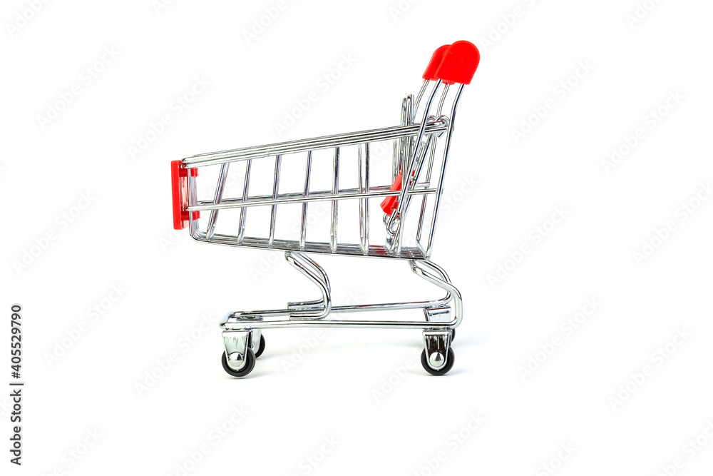 Shopping cart isolated on a white background Shopping cart isolated on a white background