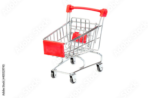 Shopping cart isolated on a white background