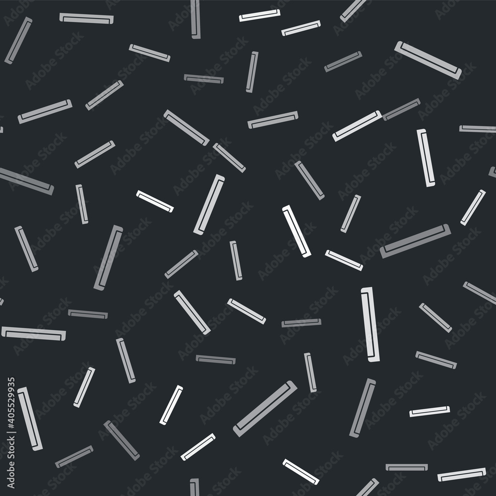 Grey Long luminescence fluorescent energy saving lamp icon isolated seamless pattern on black background. Vector. Grey Long luminescence fluorescent energy saving lamp icon isolated seamless pattern on black background. Vector.