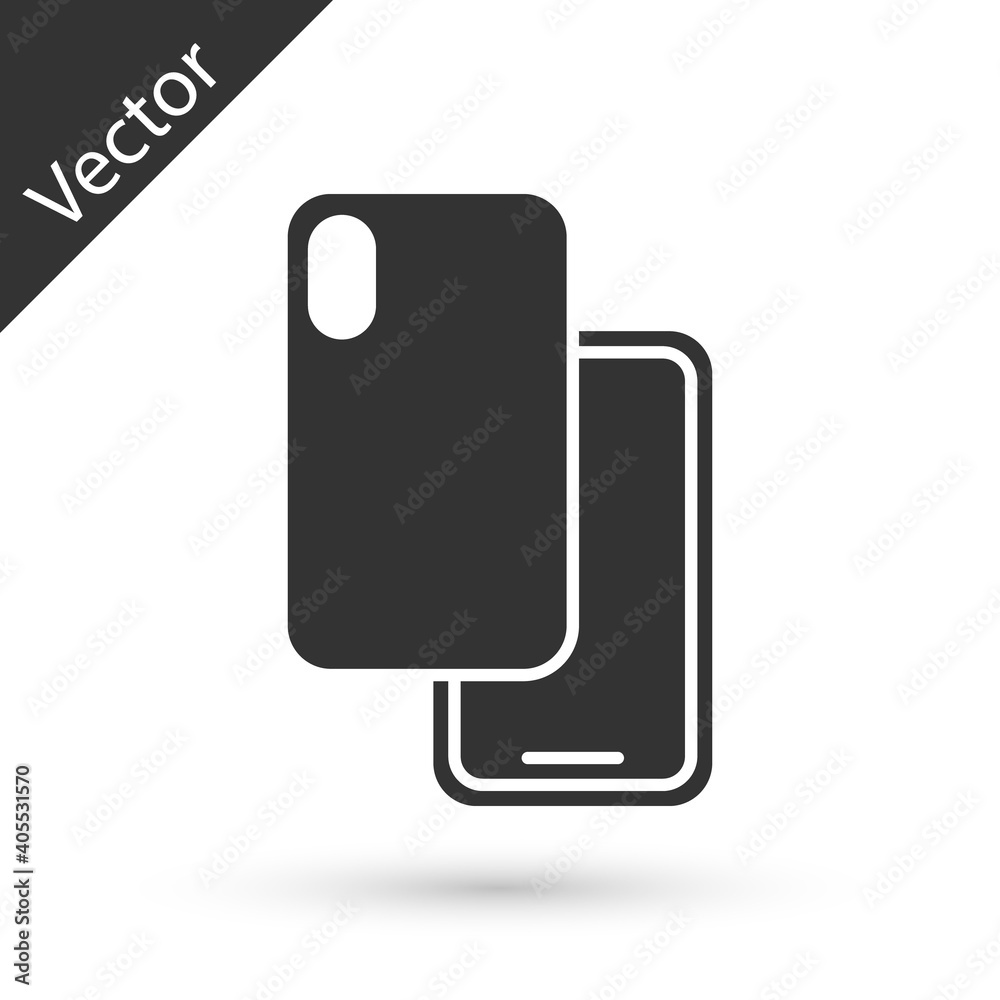 Grey Smartphone, mobile phone icon isolated on white background. Vector. Grey Smartphone, mobile phone icon isolated on white background. Vector.