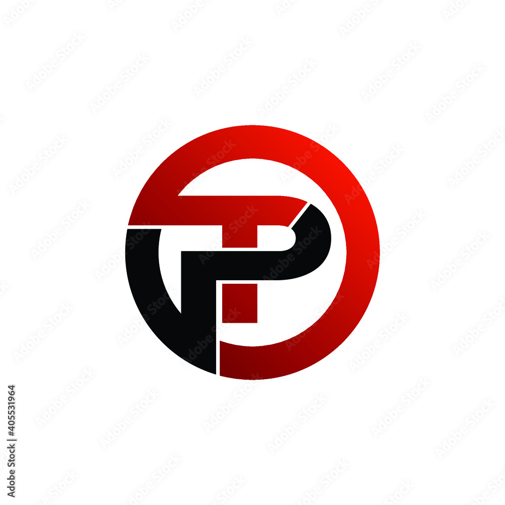 Letter TP circle logo design vector Letter TP circle logo design vector