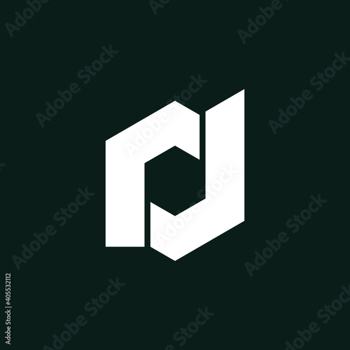 Letter RD hexagon logo design vector