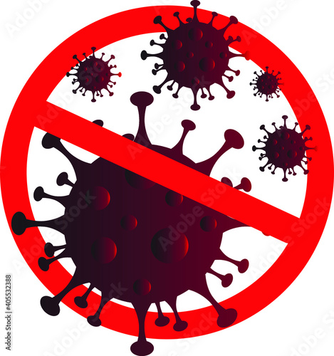 Stop Covid 19 Coronavirus Symbol icon vector