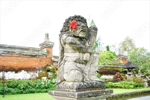 God Statue at Taman Ayun temple  Mengwi  in Bali  Indonesia -                                                        
