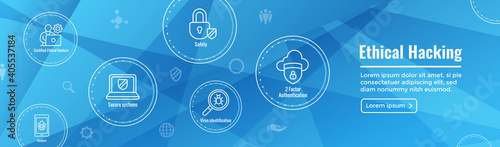 Certified Ethical Hacker - CEH - icon set & web header banner