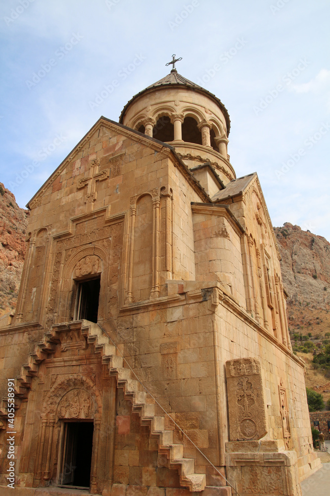 Mausoleum Church of Noravank Monastery in the Amaghu Gorge, Armenia