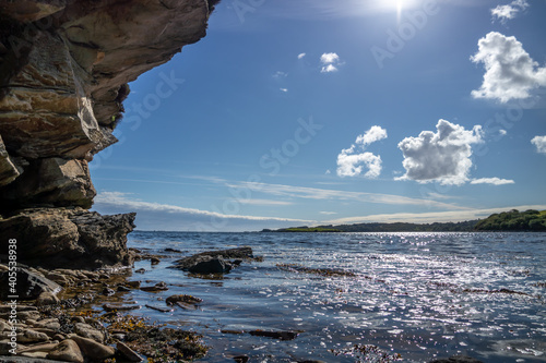 Stones close to the pier in Bruckless in County Donegal - Ireland. photo