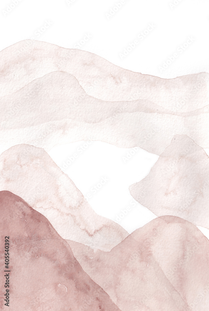 Obraz premium abstract brown watercolor paintings with different pressure mixtures. layered paintings overlap with beautiful compositions. art backgrounds for design elements, prints, posters, textures, etc.