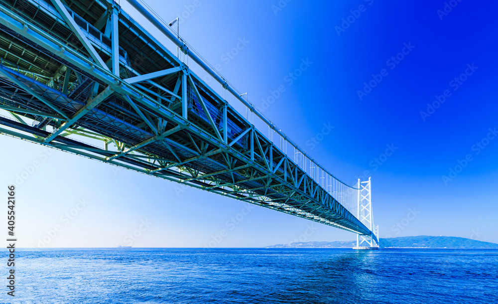 明石海峡大橋　（別名　パールブリッジ）　ローアングル