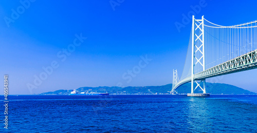 Akashi Kaikyo bridge in Kobe Japan photo