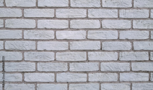 White brick wall background. Brick white background
