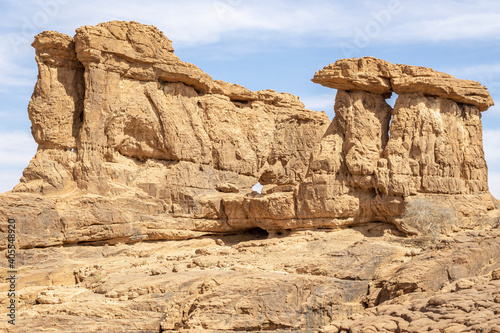 Abstract Rock formation at plateau Ennedi, Chad, Africa