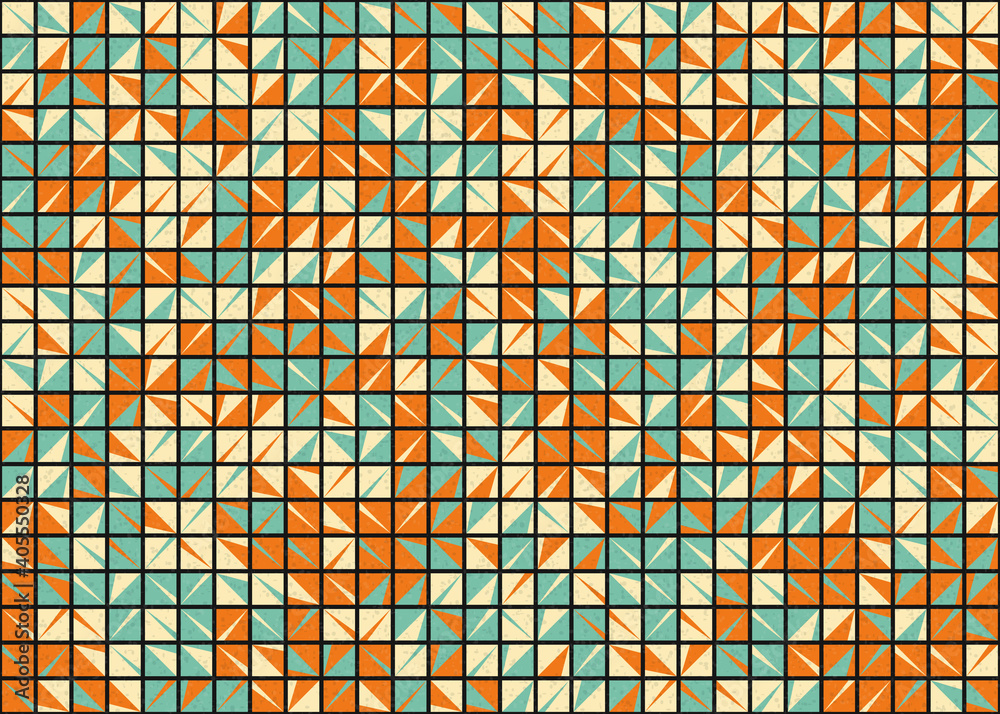 Fototapeta premium Abstract Geometric Pattern generative computational art illustration