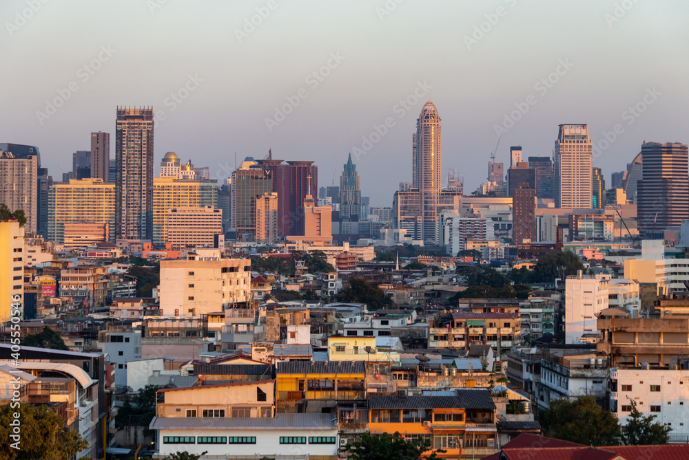 Coucher de soleil sur Bangkok, Thaïlande