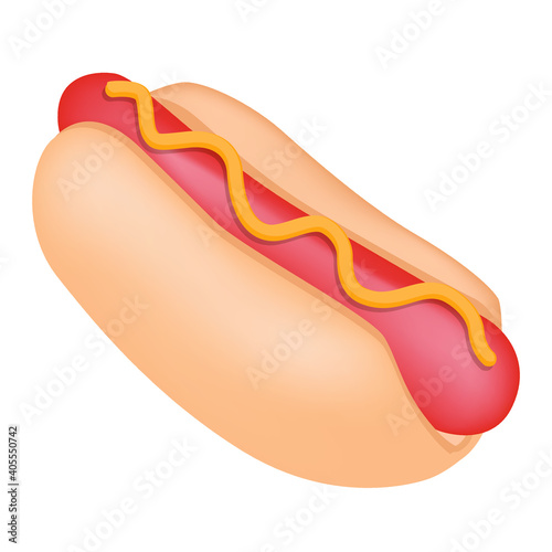 Hot Dog Meat on Bone Emoji Vector Design. Frankfurt Food Art Illustration. American Traditional Product Clipart.