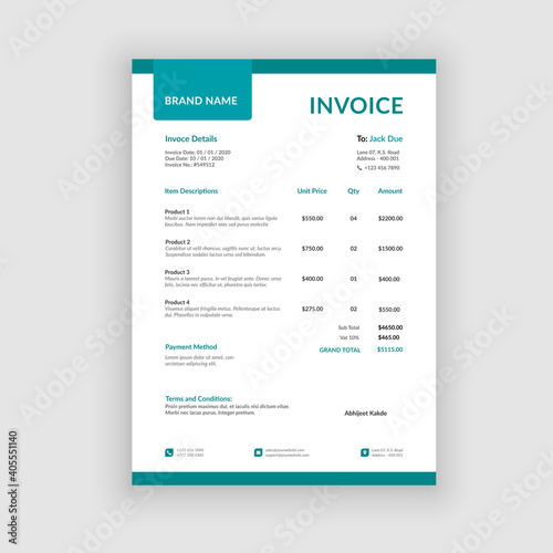 modern business invoice template