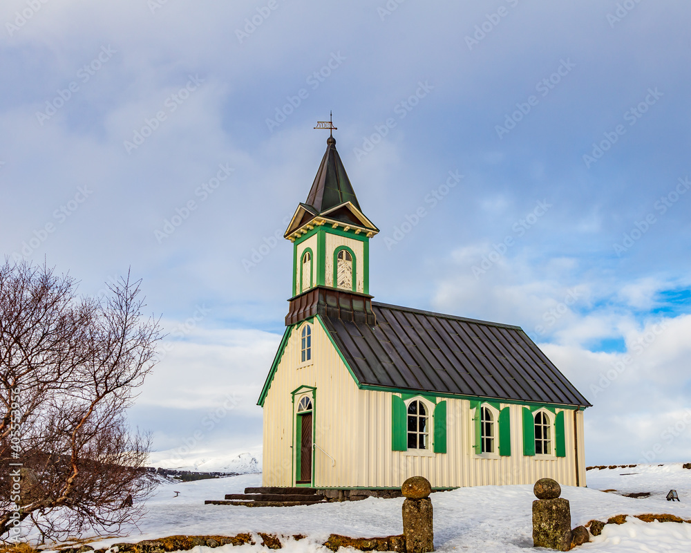ICELAND-Þingvellir National Park-UNESCO WORLD HERITAGE SITE-Þingvellir CHURCH