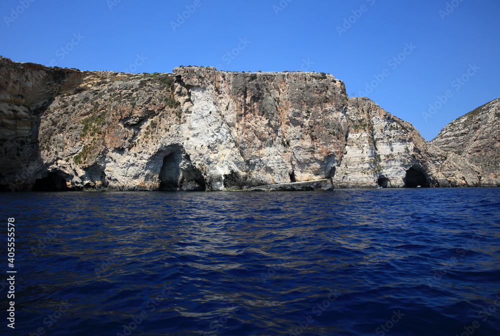 The famous Blue Grotto in Malta