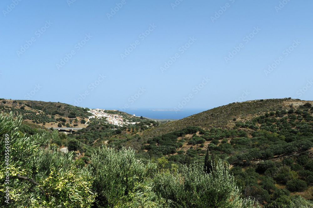 Le village de Chamézi près de Sitia en Crète
