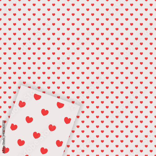 Heart cute seamless pattern. Valentine's Day background.
