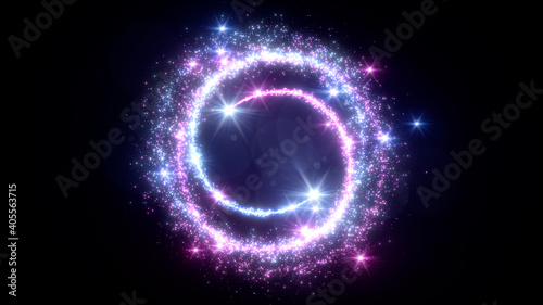 Star Glitter Sparkling Particles Fireworks sparkle 3D illustration.